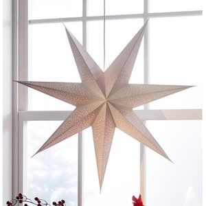 Never Opened! IKEA Strala Lamp shade, white/gold dots 105.322.20 28" (70cm)